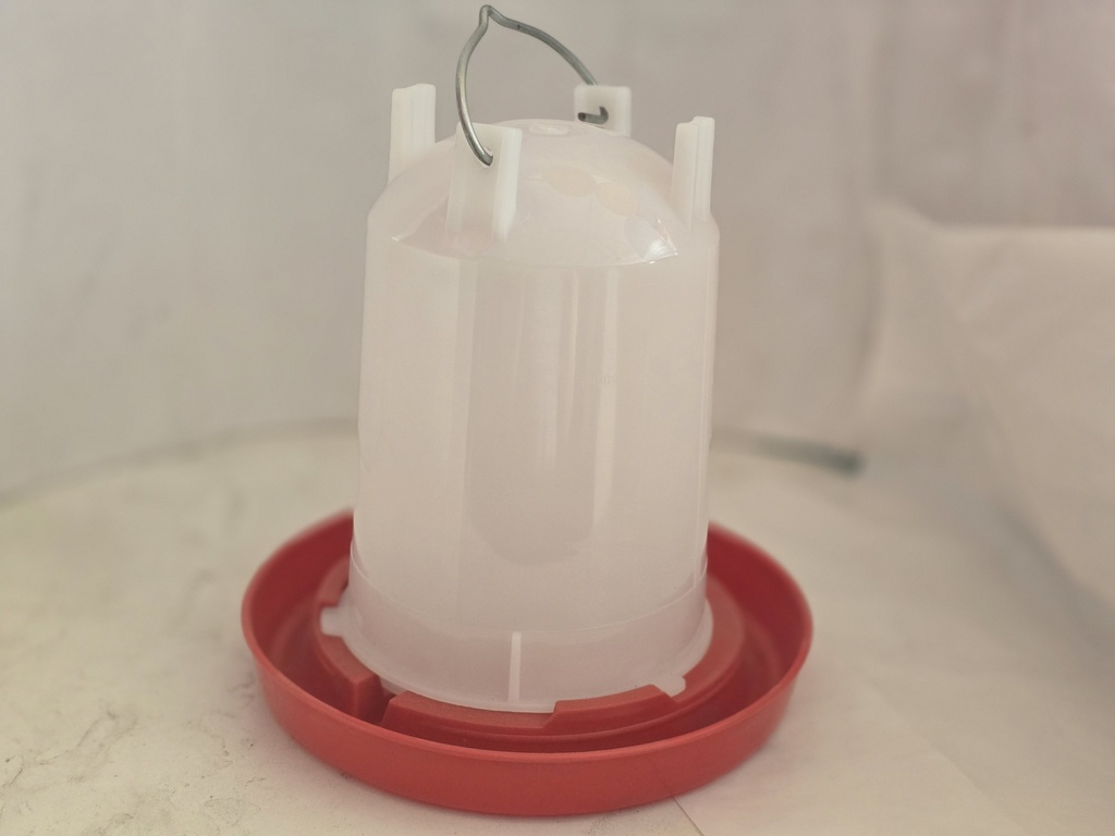 BEBEDERO 1L BLANCO CON ROJO